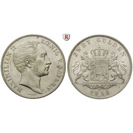 Bayern, Königreich, Maximilian II., Doppelgulden 1855, vz