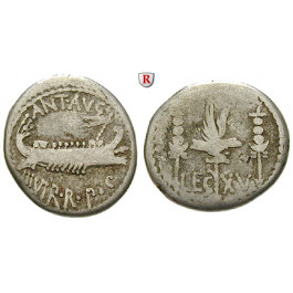 Römische Republik, Marcus Antonius, Denar 32-31 v.Chr., ss