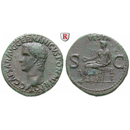 Römische Kaiserzeit, Caligula, As 37-38, ss-vz