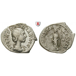 Römische Kaiserzeit, Julia Soaemias, Mutter des Elagabal, Denar um 222, ss