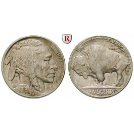 USA, 5 Cent 1919, ss-vz