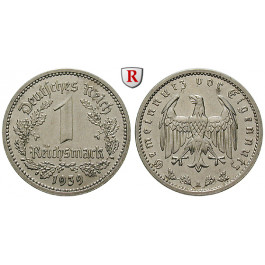 Drittes Reich, 1 Reichsmark 1939, A, vz, J. 354