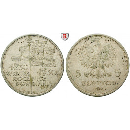 Polen, 2. Republik, 5 Zlotych 1930, ss+