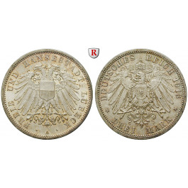 Deutsches Kaiserreich, Lübeck, 3 Mark 1913, A, vz-st, J. 82