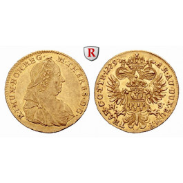 Römisch Deutsches Reich, Maria Theresia, Dukat 1765-1780, 3,44 g fein, ss