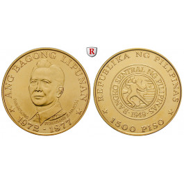 Philippinen, Republik, 1500 Piso 1977, 18,5 g fein, PP