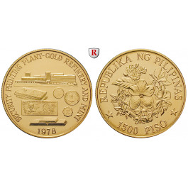 Philippinen, Republik, 1500 Piso 1978, 18,5 g fein, st