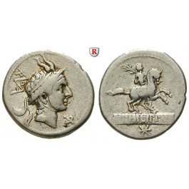 Römische Republik, L. Philippus, Denar 113-112 v. Chr., ss