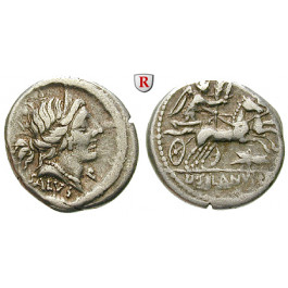 Römische Republik, D. Silanus, Denar 91 v.Chr., f.ss