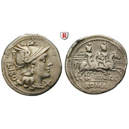 Römische Republik, Q. Marcius Libo, Denar 148 v.Chr., ss