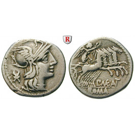 Römische Republik, P. Maenius Antiaticus, Denar 132 v.Chr., ss