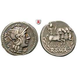 Römische Republik, M. Vargunteius, Denar 130 v.Chr., ss