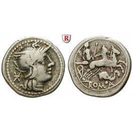 Römische Republik, L. Caecilius Metellus Diadematus, Denar 128 v.Chr., ss