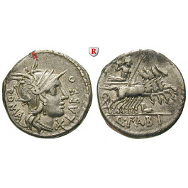 Römische Republik, Q. Fabius Labeo, Denar 124 v.Chr., ss+