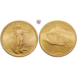 USA, 20 Dollars 1924, 30,09 g fein, f.st