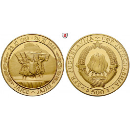 Jugoslawien, Republik, 500 Dinara 1968, 35,19 g fein, PP