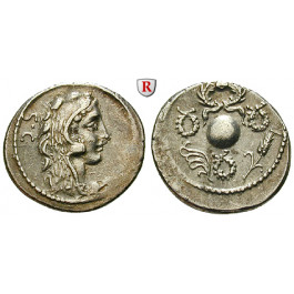 Römische Republik, Faustus Cornelius Sulla, Denar 56 v.Chr., ss-vz
