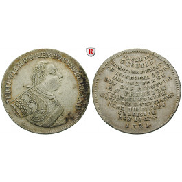 Brandenburg-Preussen, Königreich Preussen, Friedrich Wilhelm I., 1/2 Taler 1721, ss+