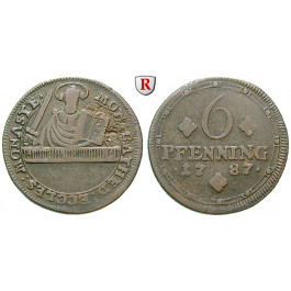 Münster, Domkapitel, 6 Pfennig 1787, ss