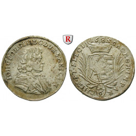 Sachsen, Albertinische Linie, Johann Georg III., 1/6 Taler 1685, ss