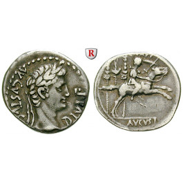 Römische Kaiserzeit, Augustus, Denar 9-8 v.Chr., ss