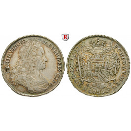 Römisch Deutsches Reich, Karl VI., 1/2 Taler 1727, ss/ss-vz