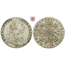 Grossbritannien, George III., Shilling 1787, vz