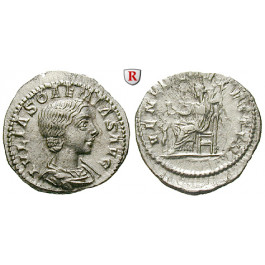 Römische Kaiserzeit, Julia Soaemias, Mutter des Elagabal, Denar, vz