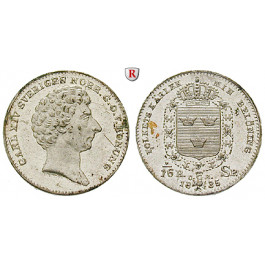Schweden, Karl XIV. Johan, 1/16 Riksdaler Specie 1835, f.st