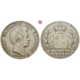 Griechenland, Otto, 5 Drachmai 1883, ss