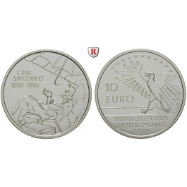 Bundesrepublik Deutschland, 10 Euro 2008, Carl Spitzweg, D, bfr., J. 533