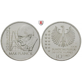 Bundesrepublik Deutschland, 10 Euro 2008, Max Planck, F, bfr., J. 535