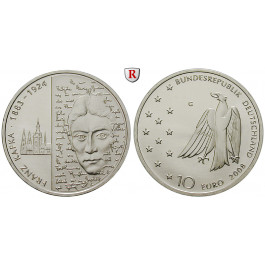 Bundesrepublik Deutschland, 10 Euro 2008, Franz Kafka, G, PP, J. 536