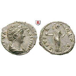 Römische Kaiserzeit, Faustina I., Frau des Antoninus Pius, Denar nach 141, vz