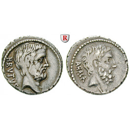 Römische Republik, M. Iunius Brutus, Denar 54 v.Chr., ss+