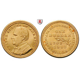 USA, Dollar 1903, 1,5 g fein, st