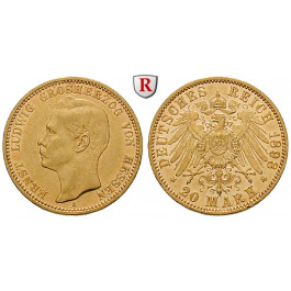 Deutsches Kaiserreich, Hessen, Ernst Ludwig, 20 Mark 1898, A, ss+/vz, J. 225