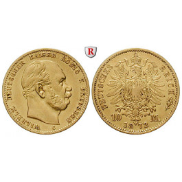 Deutsches Kaiserreich, Preussen, Wilhelm I., 10 Mark 1872, C, ss, J. 242