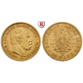 Deutsches Kaiserreich, Preussen, Wilhelm I., 20 Mark 1876, A, ss, J. 246