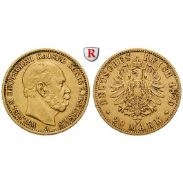 Deutsches Kaiserreich, Preussen, Wilhelm I., 20 Mark 1879, A, ss, J. 246