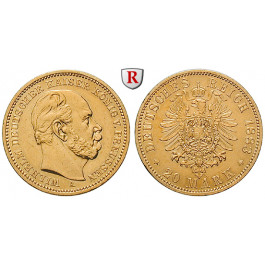 Deutsches Kaiserreich, Preussen, Wilhelm I., 20 Mark 1883, A, ss-vz, J. 246