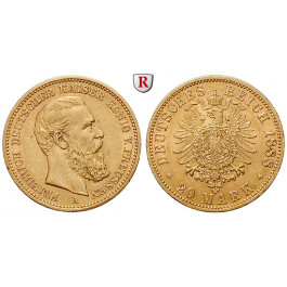 Deutsches Kaiserreich, Preussen, Friedrich III., 20 Mark 1888, A, ss-vz, J. 248