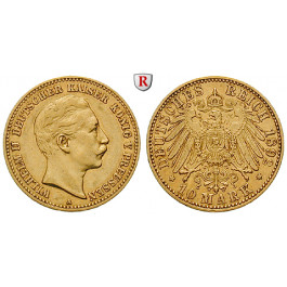 Deutsches Kaiserreich, Preussen, Wilhelm II., 10 Mark 1892, A, ss, J. 251