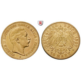 Deutsches Kaiserreich, Preussen, Wilhelm II., 10 Mark 1897, A, ss+/ss-vz, J. 251