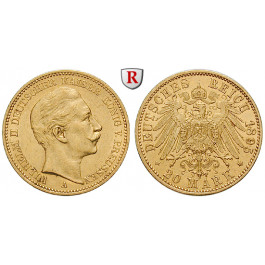 Deutsches Kaiserreich, Preussen, Wilhelm II., 20 Mark 1895, A, ss-vz, J. 252