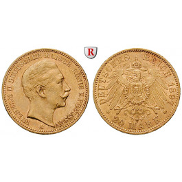 Deutsches Kaiserreich, Preussen, Wilhelm II., 20 Mark 1897, A, ss, J. 252