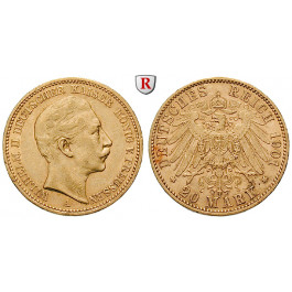 Deutsches Kaiserreich, Preussen, Wilhelm II., 20 Mark 1901, A, ss, J. 252