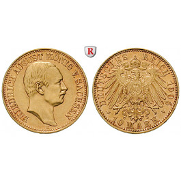 Deutsches Kaiserreich, Sachsen, Friedrich August III., 10 Mark 1905, E, vz, J. 267