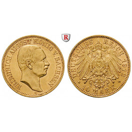 Deutsches Kaiserreich, Sachsen, Friedrich August III., 10 Mark 1912, E, vz+, J. 267