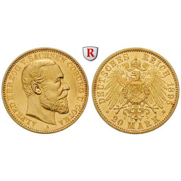 Deutsches Kaiserreich, Sachsen-Coburg-Gotha, Alfred, 20 Mark 1895, A, f.st, J. 272